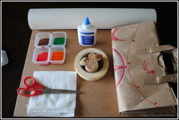 Tree Cork & Utensil Painting @ Crayon Box Chronicles 