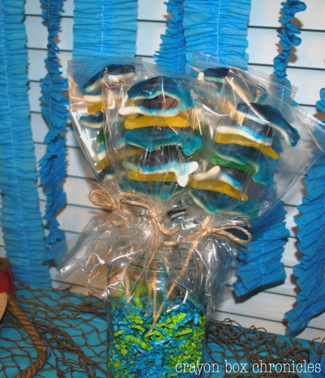 Gummy Shark Skewers by Crayon Box Chronicles 
