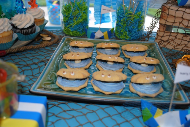 Pearly Bite Cookies - Under The Sea Birthday Party @ Crayon Box Chronicles 