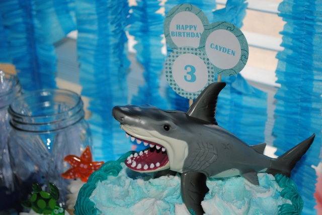 Shark Cake - Under The Sea Birthday Party @ Crayon Box Chronicles 