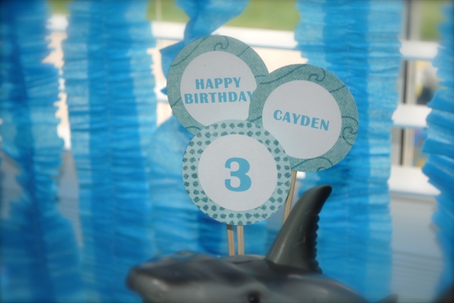 Cake Topper - Under The Sea Birthday Party @ Crayon Box Chronicles 