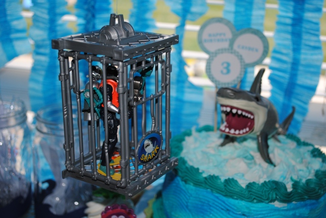 Scuba Diver & Shark Cake - Under The Sea Birthday Party @ Crayon Box Chronicles 