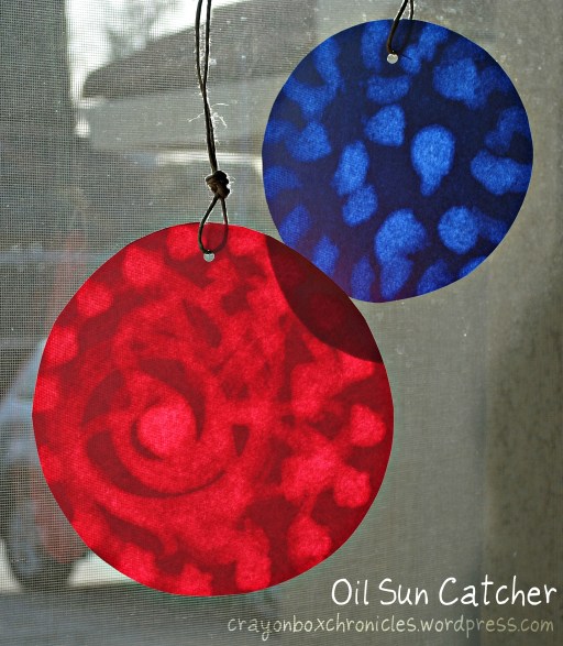Oil Sun Catcher Craft @ Crayon Box Chronicles 