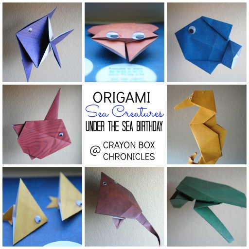 Origami Sea Creatures for Under The Sea Birthday by Crayon Box Chronicles 