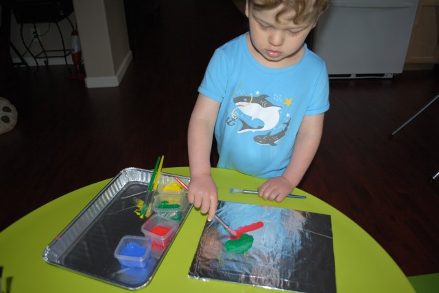 Foil Art Painting @ Crayon Box Chronicles 