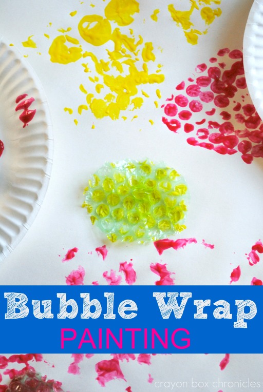 Shapes Bubble Wrap Painting by Crayon Box Chronicles 