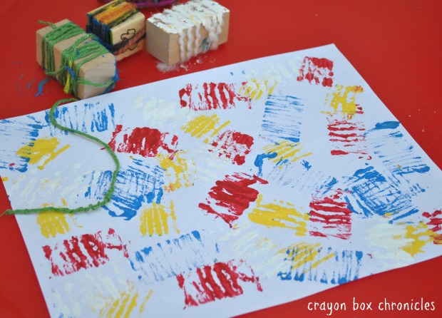 Yarn Line Painting @ Crayon Box Chronicles