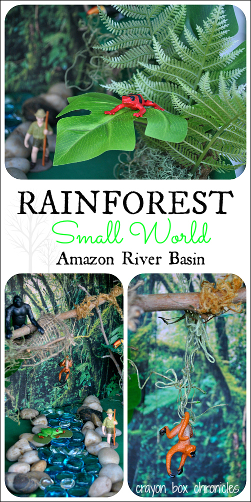 Rainforest Small World & Sensory Play by Crayon Box Chronicles