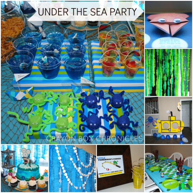 Under The Sea Birthday Party - made from different forms of paper by Crayon Box Chronicles