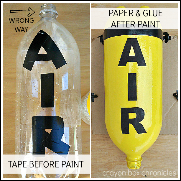 AIR label for fireman air tank