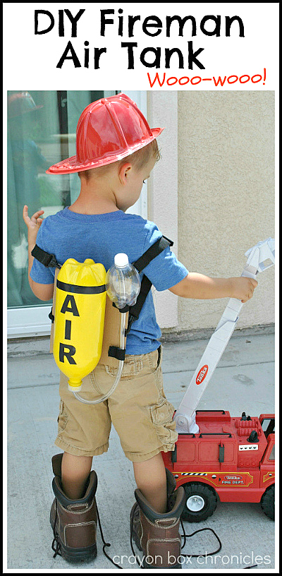 DIY Fireman Air Tank for dress-up