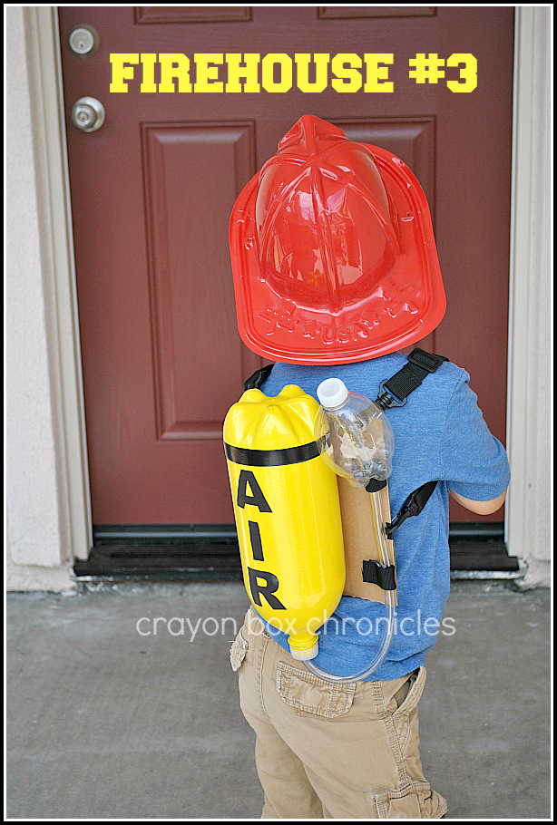 make your own fireman air tank for pretend play