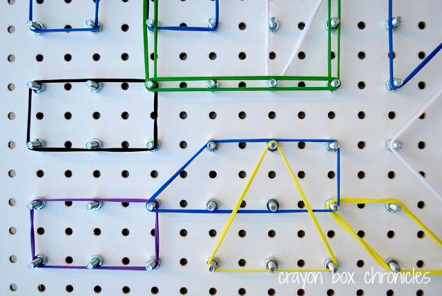 DIY Geoboard with Fabric Loops by Crayon Box Chronicles