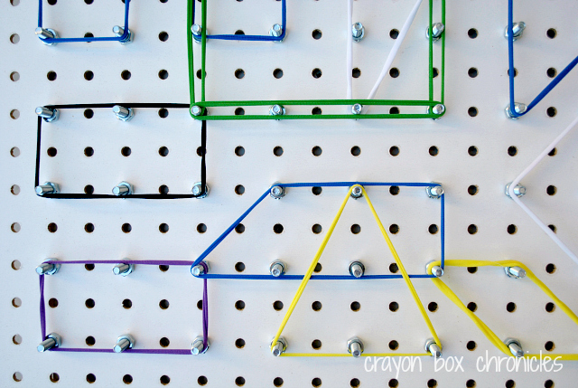 DIY Geoboard with Fabric Loops by Crayon Box Chronicles