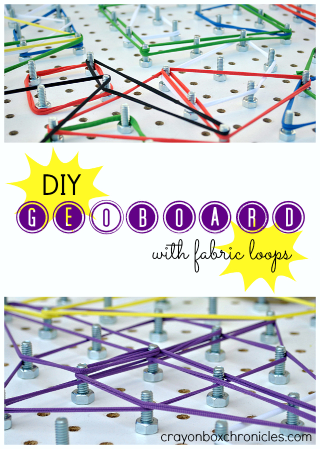 DIY Geoboard with Fabric Loops by Crayon Box Chronicles