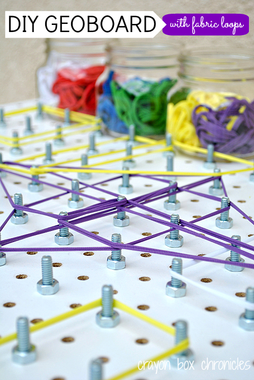 DIY Geoboard with Fabric Loops by Crayon Box Chronicles