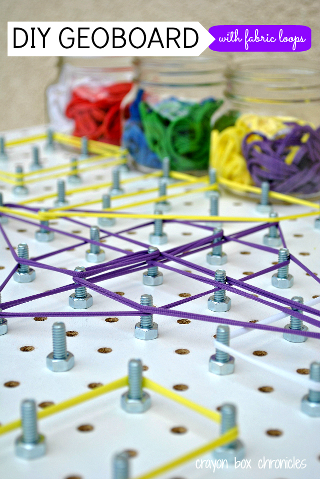 DIY Geoboard with Fabric Loops by Crayon Box Chronicles