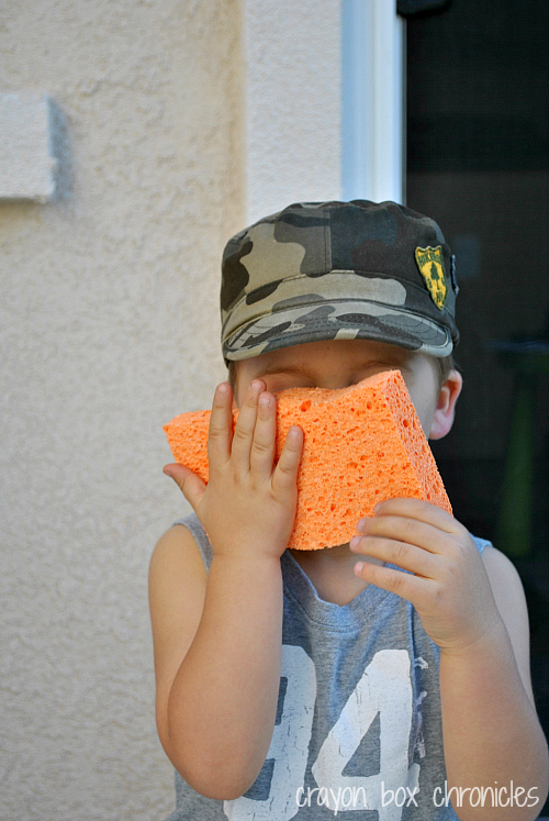 Reptile Sponge Stamping by Crayon Box Chronicles