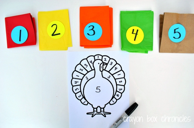 Turkey Tissue Paper by Number by Crayon Box Chronicles