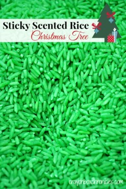 Sticky Scented Rice Christmas Tree by Crayon Box Chronicles