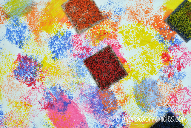 Carpet Square Painting & Sensory Board by Crayon Box Chronicles