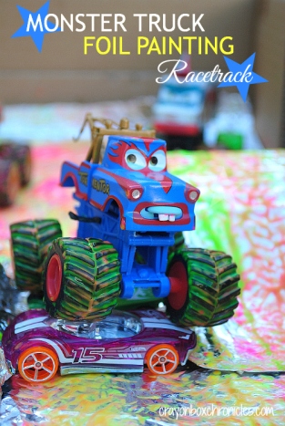 Monster Truck Foil Painting by Crayon Box Chronicles