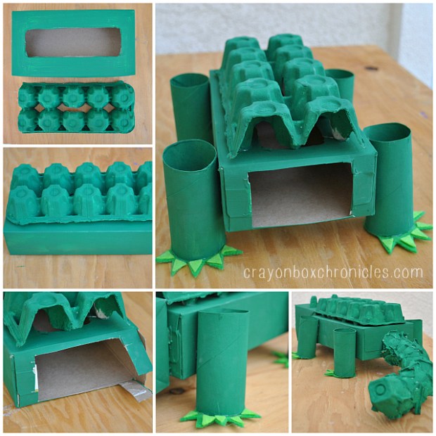 building the body of the alligator