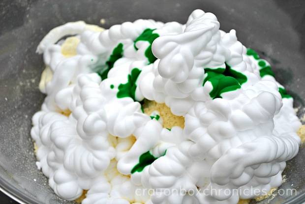 green foam dough recipe