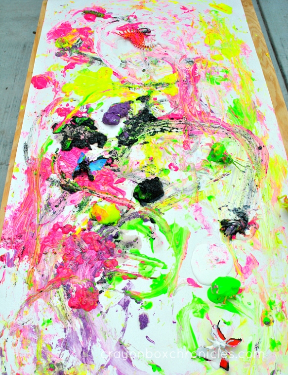 process based painting activity for kids