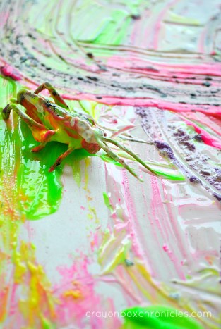 Melting Insect Sensory Painting – Crayon Box Chronicles