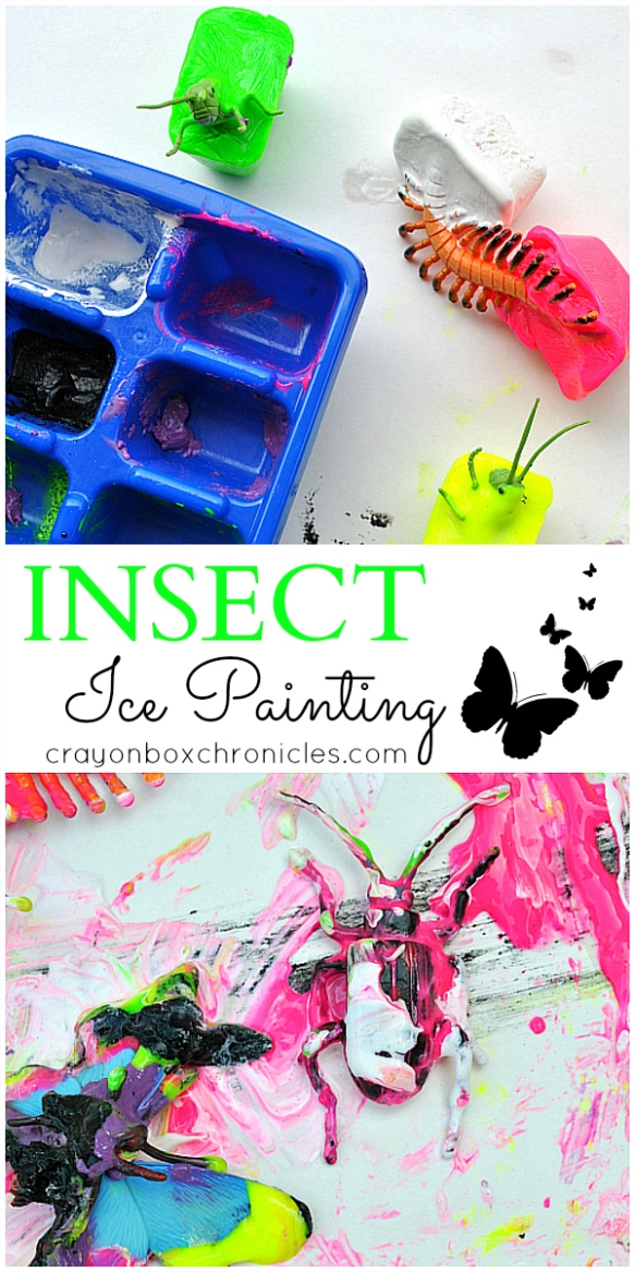 Insect Ice Sensory Painting by Crayon Box Chronicles 